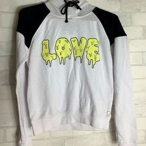 Kendall & Kylie Love Cropped Hoodie